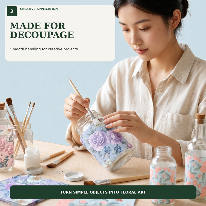 Floral Paper Napkins | Elegant Decorative Disposable Table Napkins