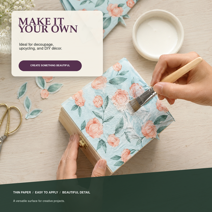 Floral Paper Napkins | Elegant Decorative Disposable Table Napkins