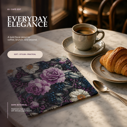 Floral Paper Napkins | Elegant Decorative Disposable Table Napkins