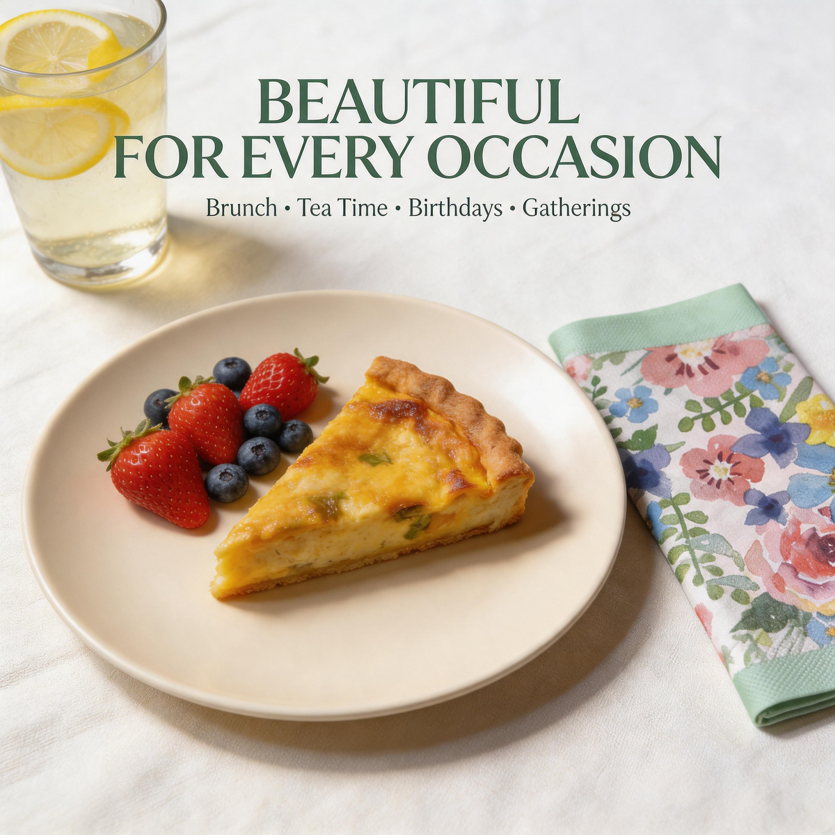 Close-up of soft lightweight wood pulp floral paper napkins